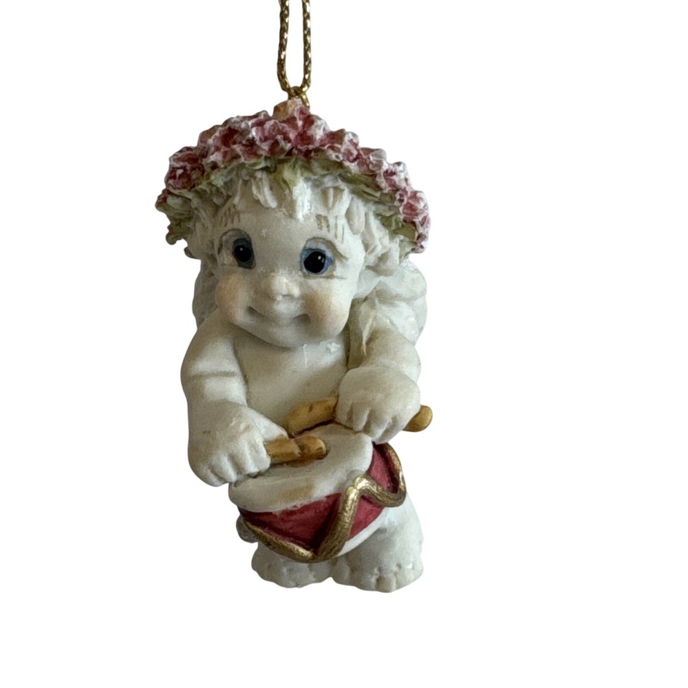 Dreamsicles Cherub Angel Drummer Ornament‎ Christmas Holiday Decor Miniature